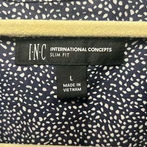 INC Slim Fit Stretch button down- Large